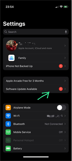 Software update available