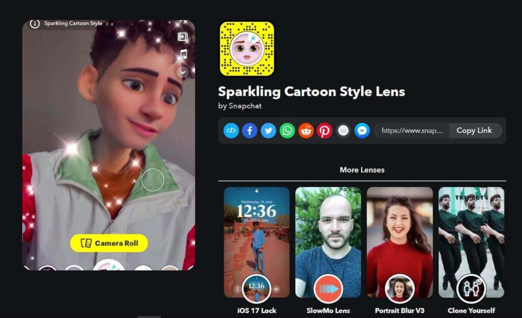 Sparkling Cartoon Style Lens