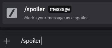 Spoiler chat box