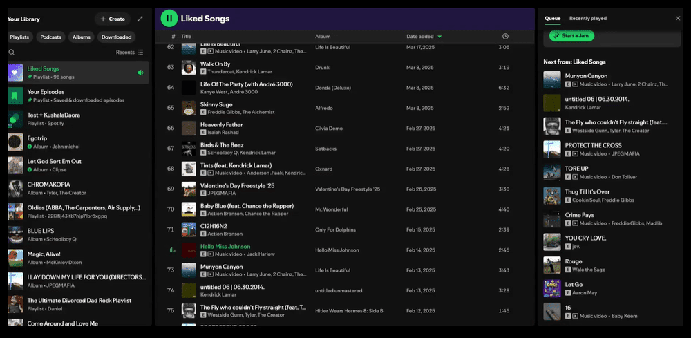 Spotify desktop app