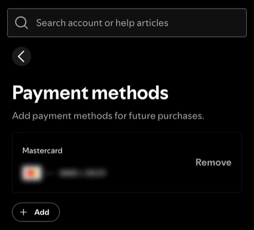 Spotify payment method