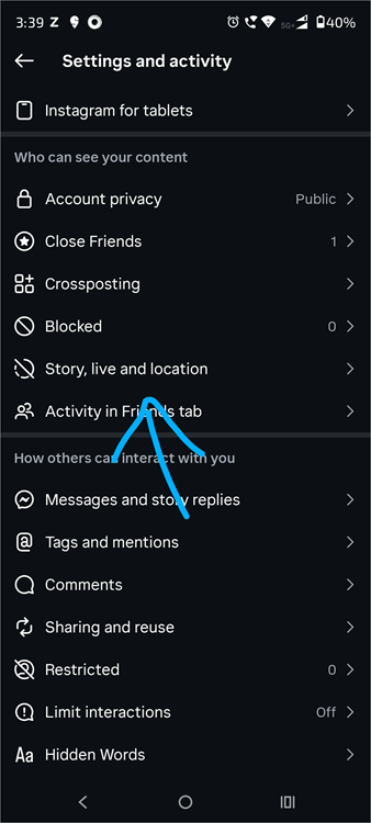 Story, live and location
