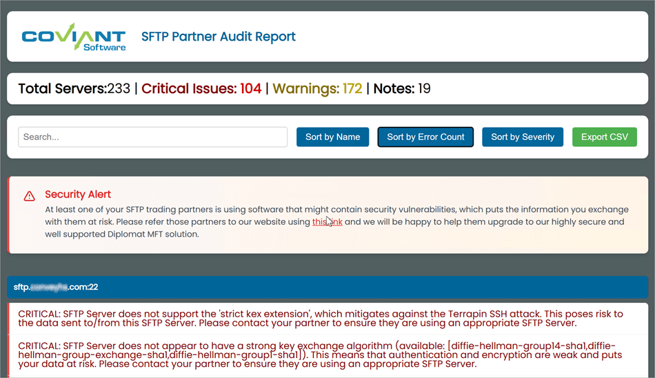 Supply Chain SFTP Audit Report