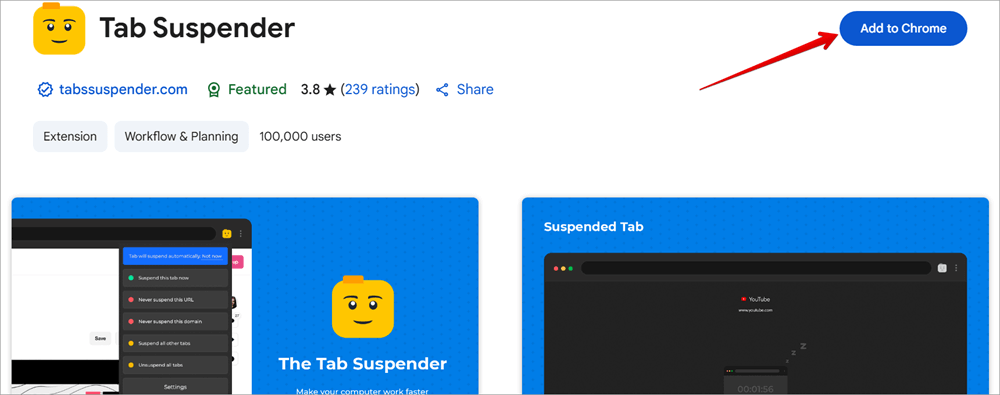 Tab suspender