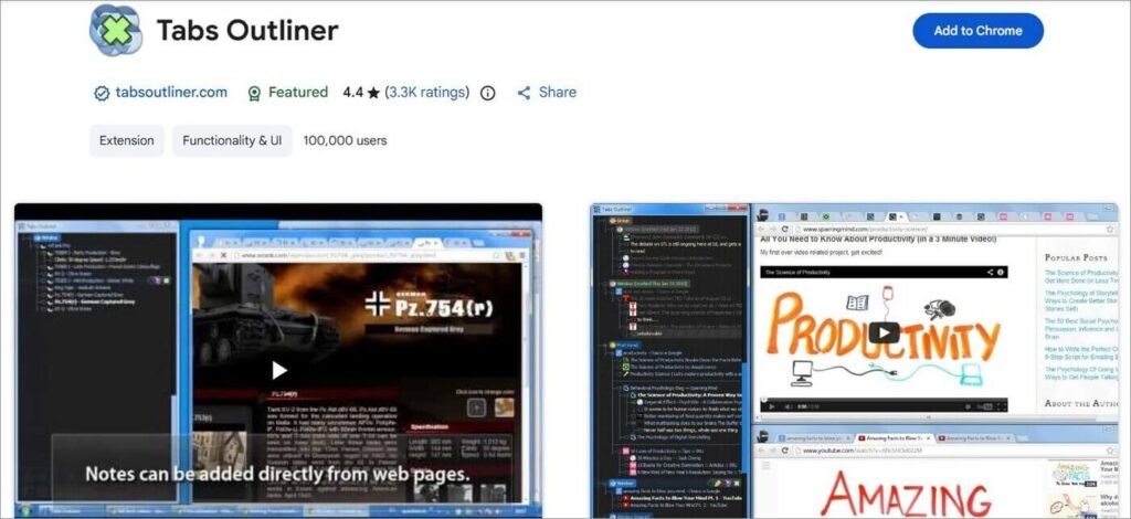 Tabs Outliner