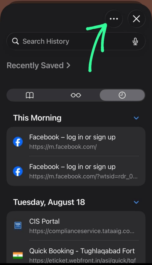 Tap on the 3-dot menu icon