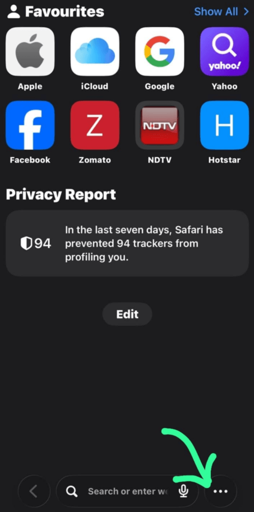 Tap on the 3-dot menu icon