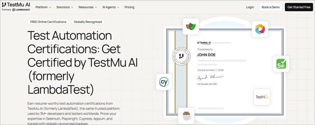TestMu AI Certification