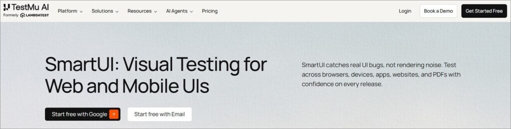TestMu AI Visual Testing