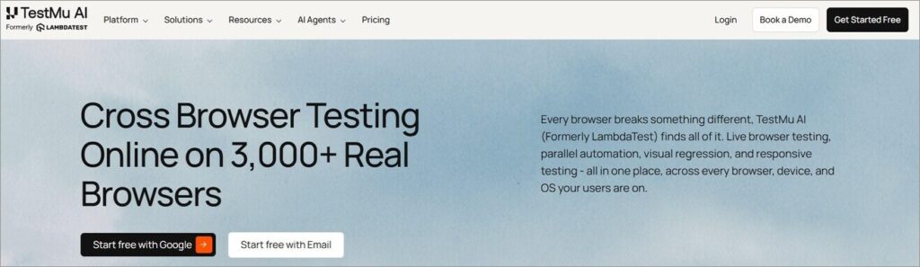 TestMu AI cross browser testing