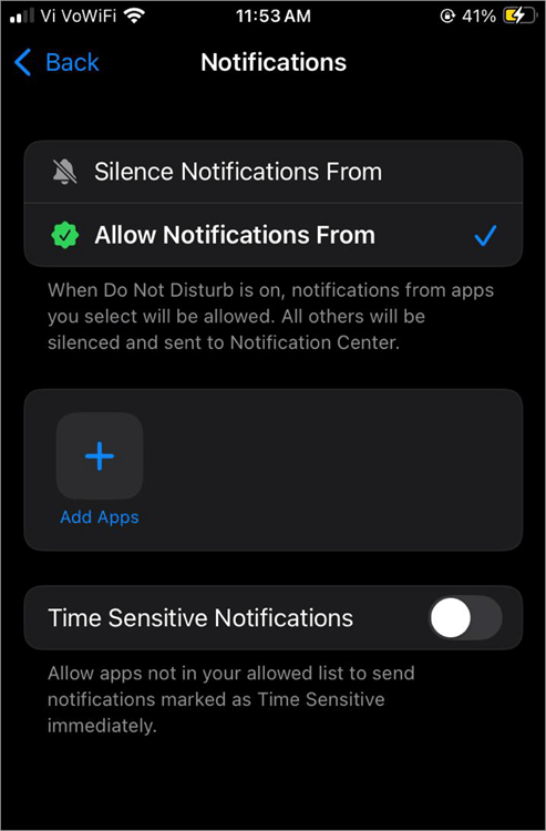 Time Sensitive Notifications