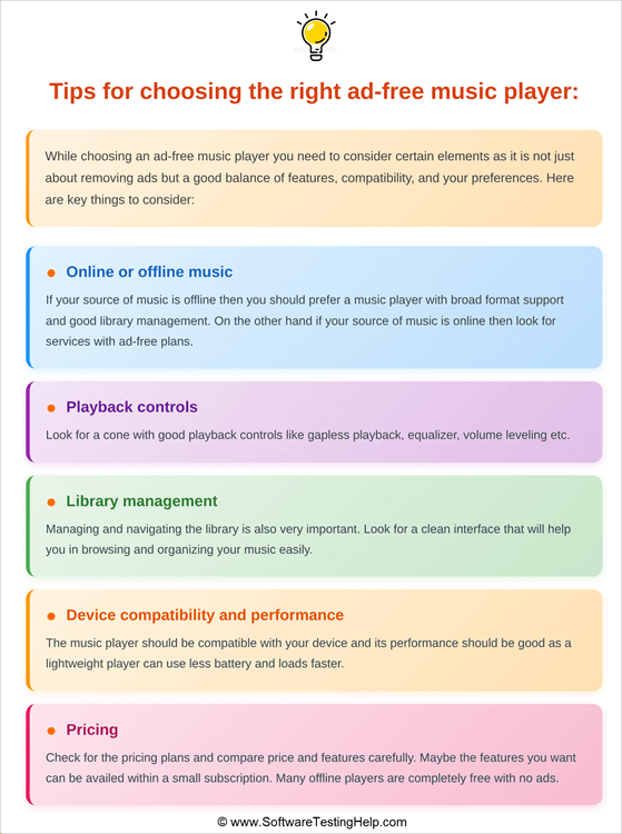 Tips for choosing the right ad-free music player