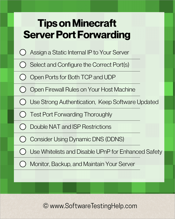 Tips on Minecraft server port forwarding