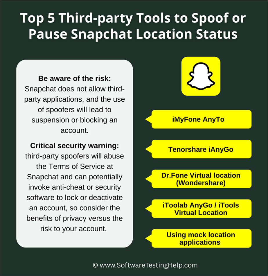 Top 5 third-party tools to spoof or pause Snapchat location status