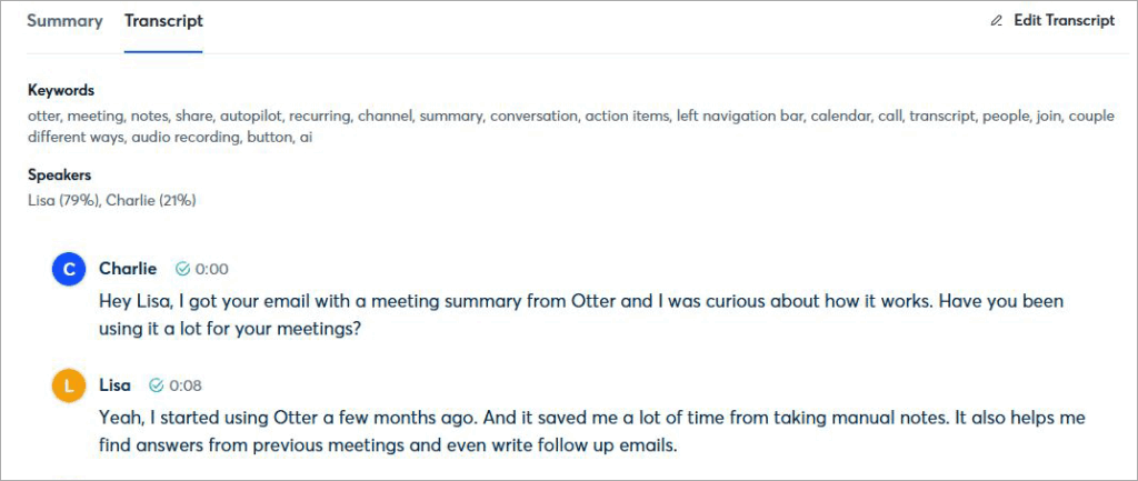 AI Backed Transcription