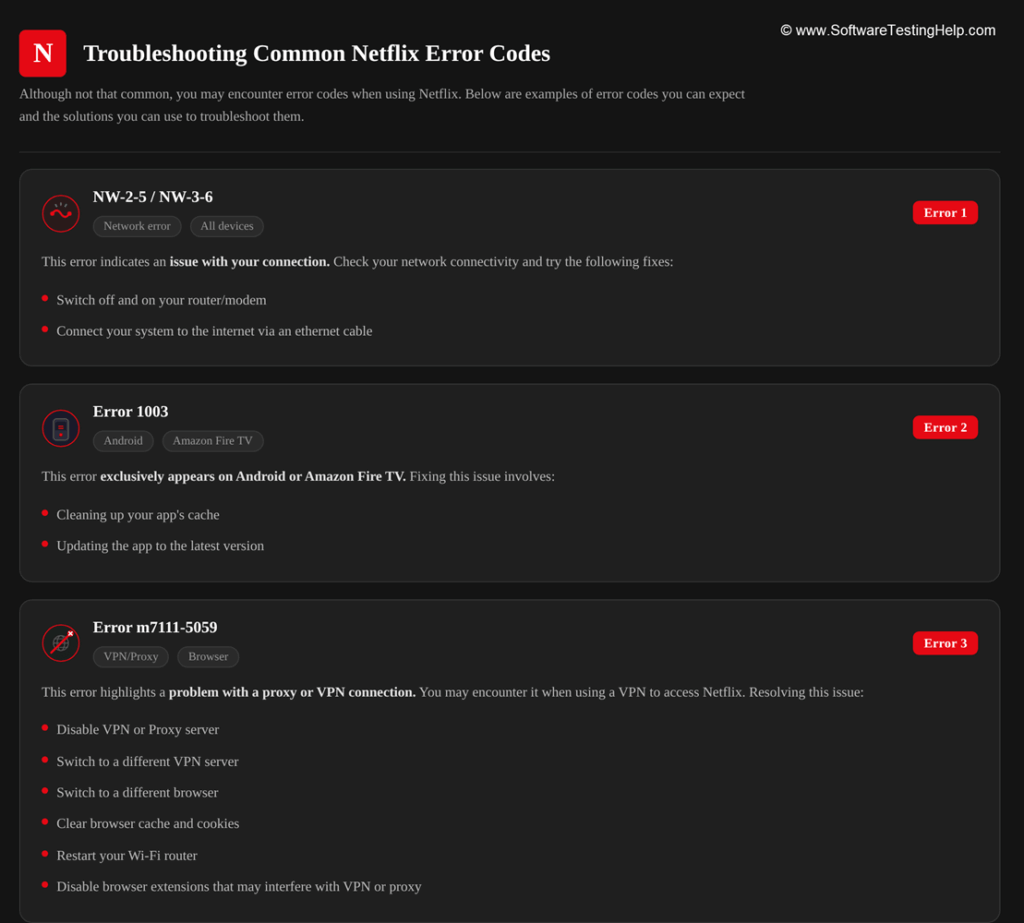 Troubleshooting Common Netflix Error Codes