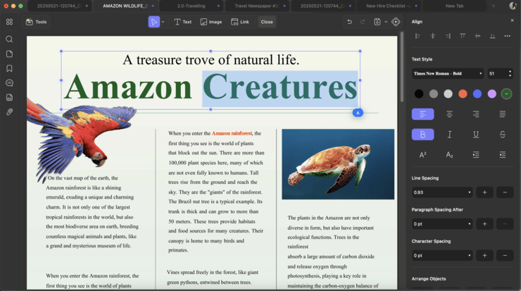 UPDF edit text pdf PDF Editor for Mac