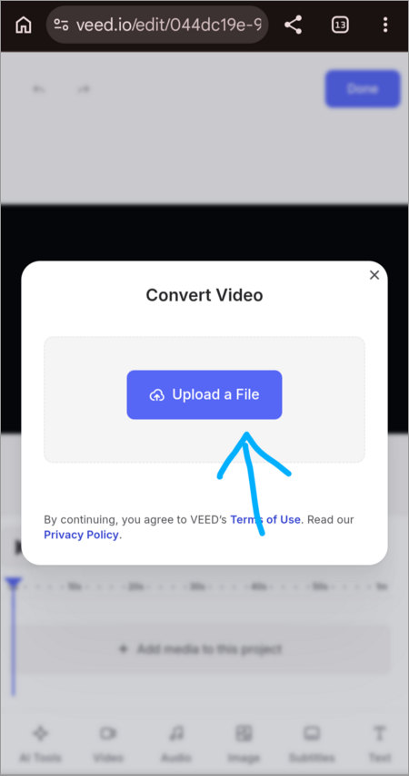Upload a file