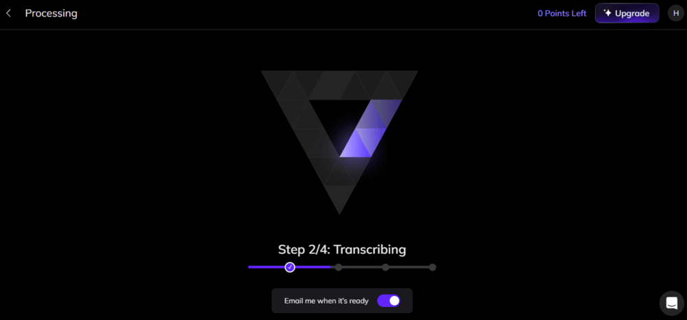 Vozo AI Email when ready