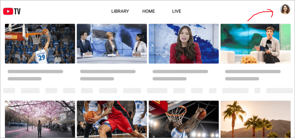 YouTube TV Profile icon