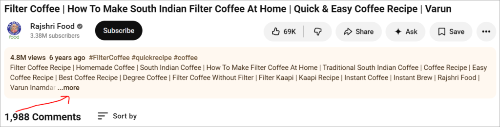 More options in Title