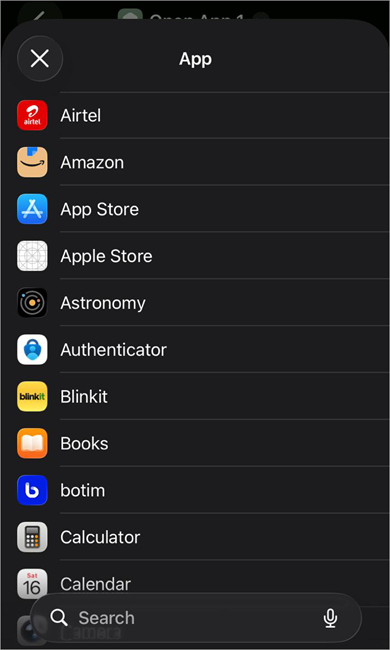 apps in shotrtcut