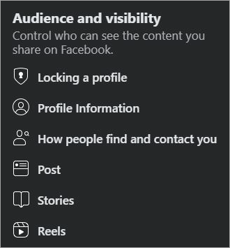 audience and visibility