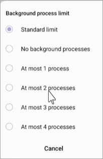 baackground process limit
