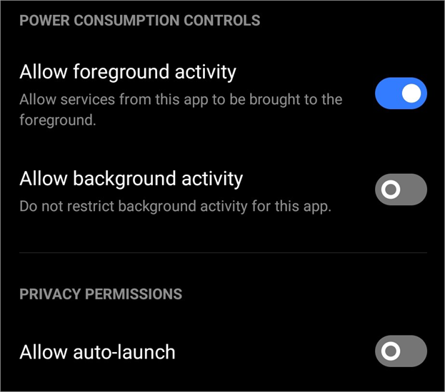background permissions