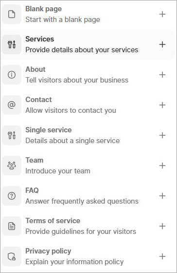 Services option