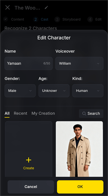 change voiceover