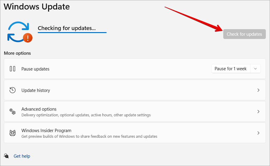 check for updates