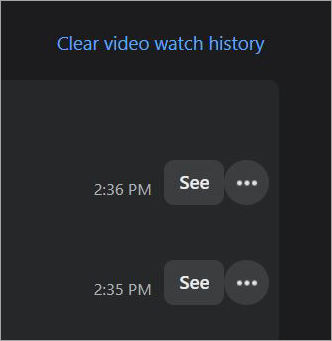 clear video watch history