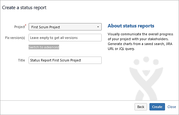 click on Switch to advanced