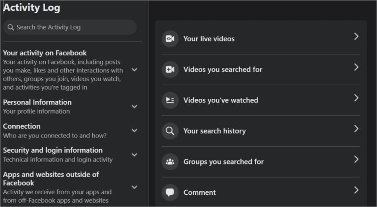 How to Find Recently Watched Facebook Videos History