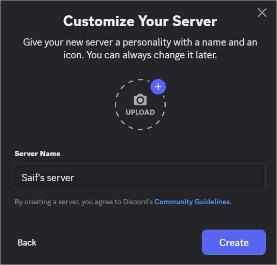 customise ther server