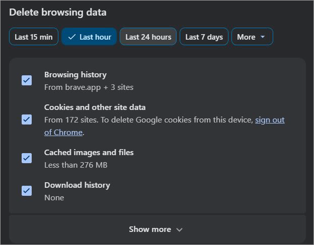 delete cache