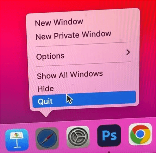 Quit on Mac