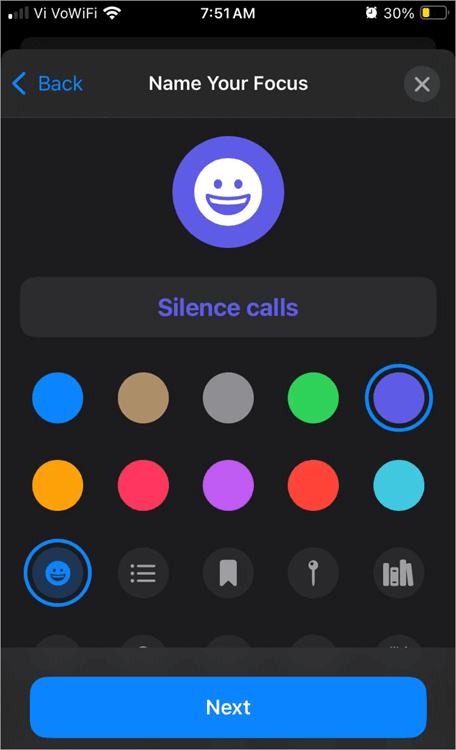 focus name- silence calls