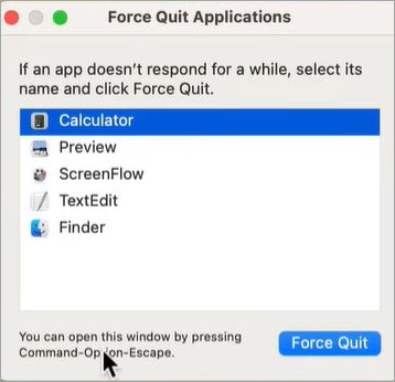 force quit applications