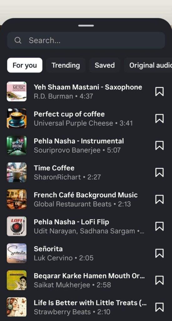 Instagram Add option