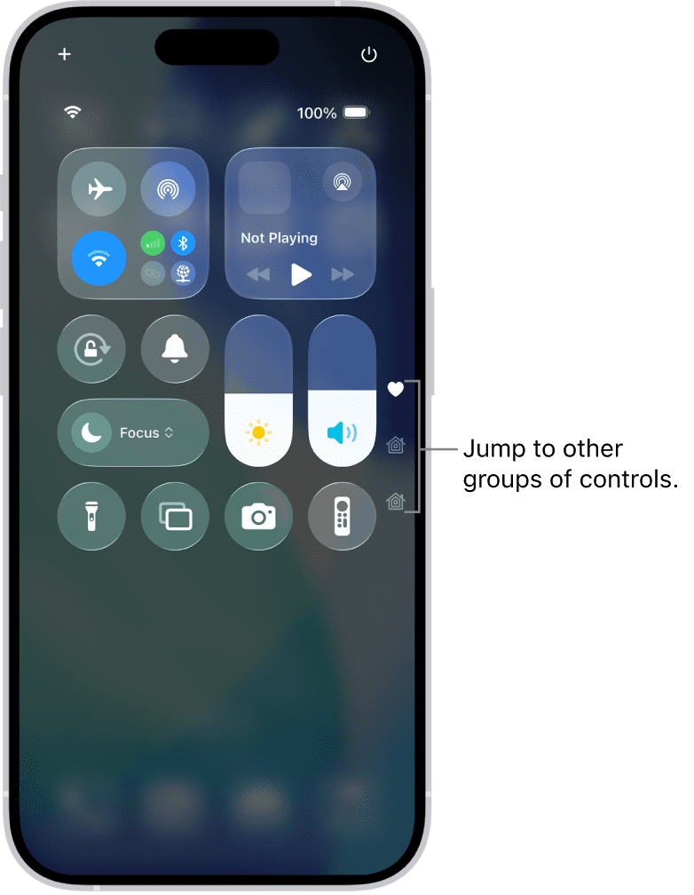 iphone control center
