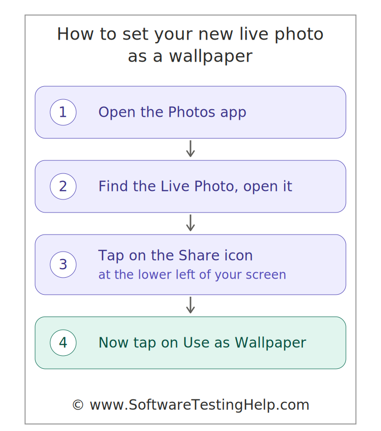 live photo as a wallpaper infographic