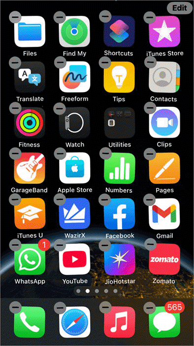 small minus sign in iPhone app
