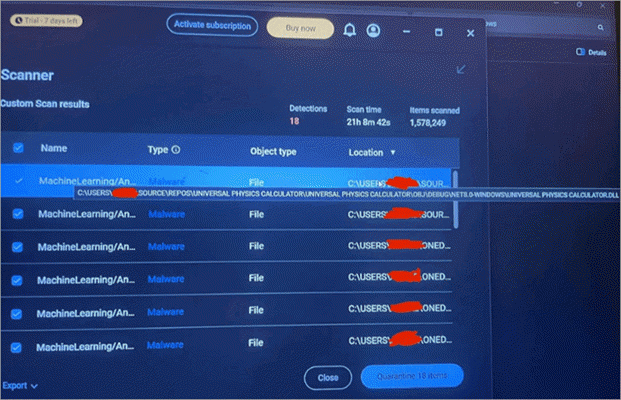 malwarebytes scanner