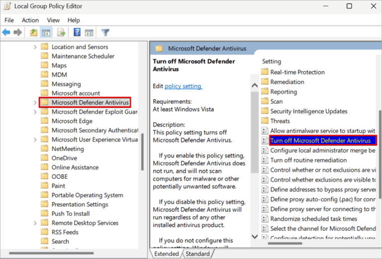 How to Disable or Turn Off Windows Defender on Windows 10/11