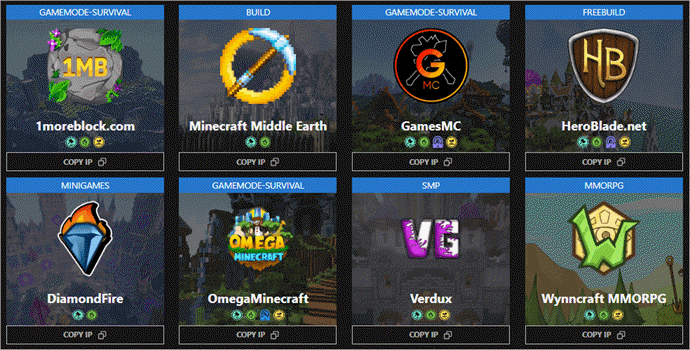 minecraft server list