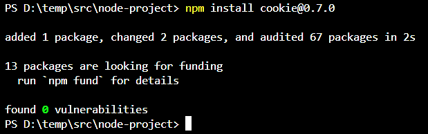 npm install cookie