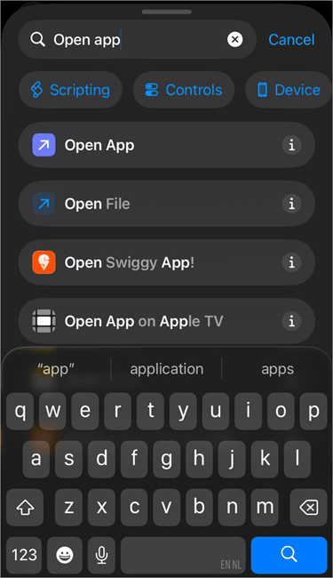 open app
