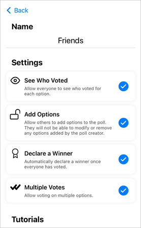 poll settings